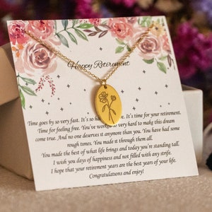Personalized Retirement Gift for Women, Colleagues Retire Jewelry from Coworkers, Retirement Party Necklace, Insprational Jewelry