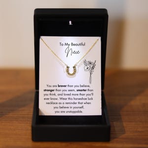 Collier porte-bonheur nièce en argent pour nièce avec boîte Led, collier souvenir nièce, bijoux de nouvel an nièce, cadeau d&#39;anniversaire pour ma nièce