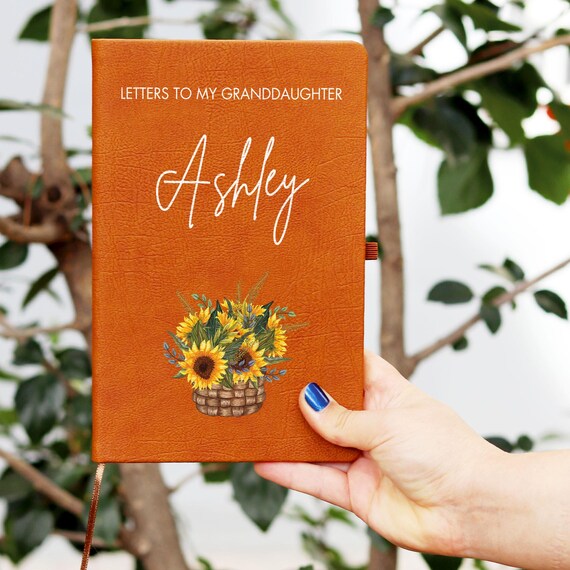 Granddaughter Memorial Notebook, New Grandparents Gift, Promoted To Grandma, First Time Grandma Gifts,