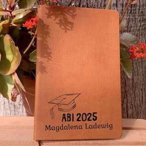 Abitur 2025 Geschenk – Personalisiertes Notizbuch zur bestandenen Prüfung, Geldgeschenk zum Abschluss, Diplomarbeit oder Master