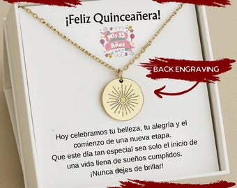 Quinceañera Jewelry, Regalos Para Quinceañera, 15th Birthday Gift for Her Necklace Gift for Daughter Gift, Quinceanera Girl, Sweet 15th Gift
