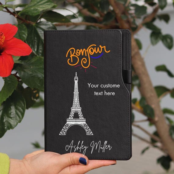 Personalized Paris Notebook, France Travel Journal, Paris Travel Gift, Paris France Gift Keepsake Journal, Eiffel Tower Journal,