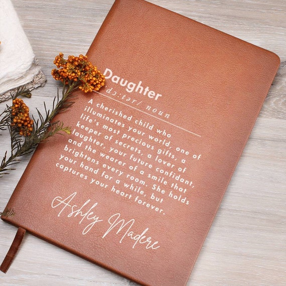 Personalized Daughter Gift, Daughter Leather Journal, Lovely Gift for Daughter Birthday, Daughter Definition, Gifts for Daughter