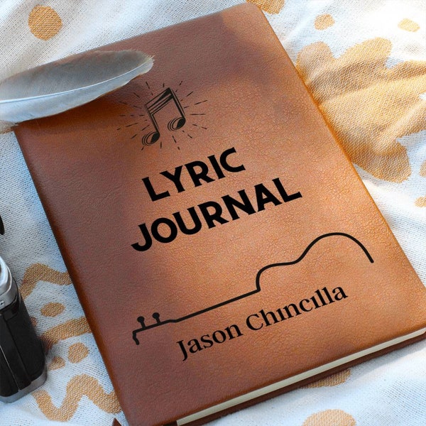 Gepersonaliseerde Lyric Journal, Custom Songwriters Notebook, Muzikant Cadeau, Song Writer Lyric Notebook, Muzieknoten, Gitaar Lyric Journal,