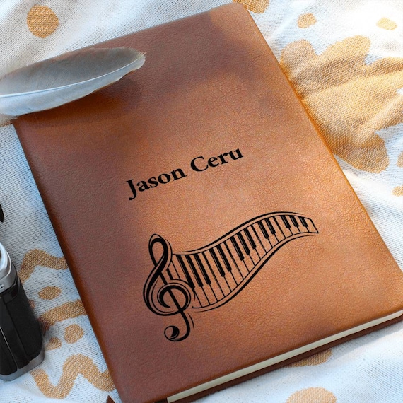 Personalized Piano Lyric Journal, Custom Songwriters Notebook Musician Song Diary Lyrical Writer Journal Writing Music,