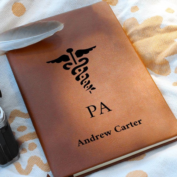 Physician Assistant Vegan Leather Journal, PA Gift, Physician Assistant School Gift, New PA,  Physician Assistant Thank You Notebook