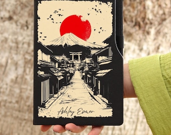 Vintage Japanese Art Design Journal, Custom Japan Planner, Japan Inspired, Scenic Art, Japan Travel Journal,