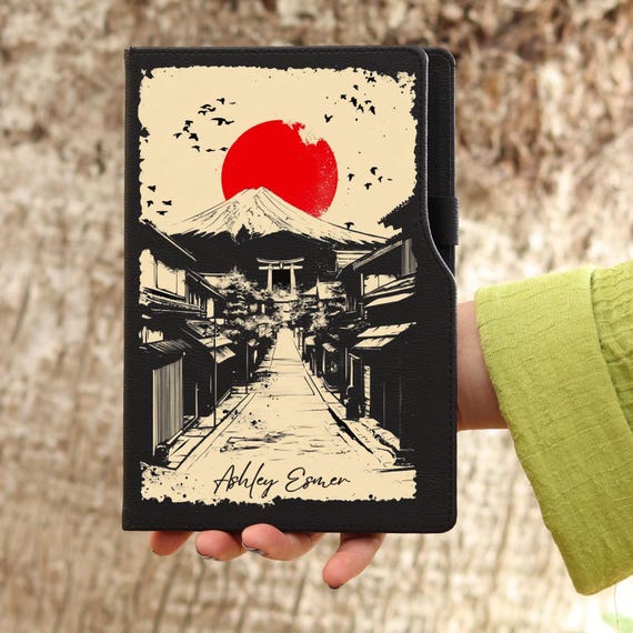 Vintage Japanese Art Design Journal, Custom Japan Planner, Japan Inspired, Scenic Art, Japan Travel Journal,