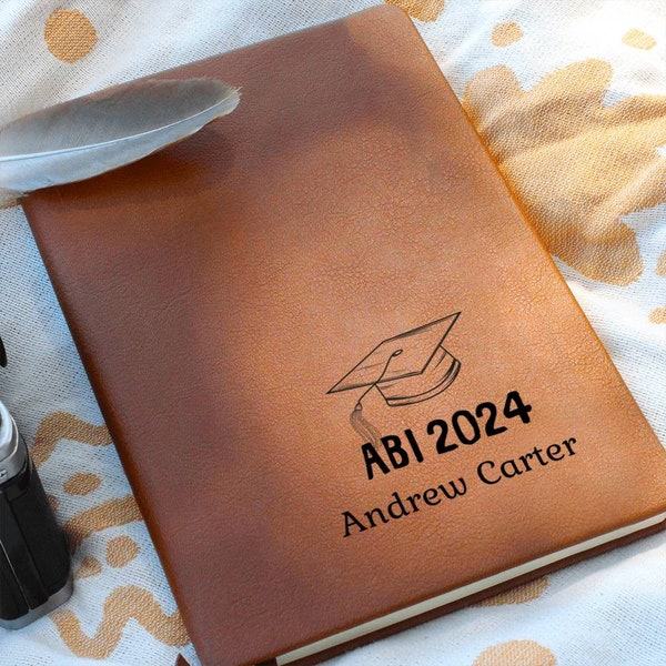 Abitur 2024 Zum bestandenen Abitur 2024 Geldgeschenk, Personalisiertes Notebook Geschenk Abschluss, Abschluss Diplomarbeit Master