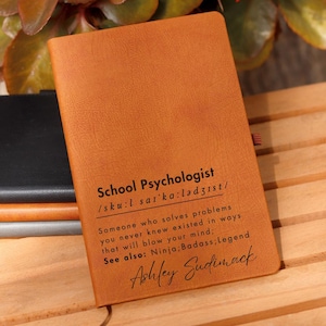 Personalized School Psychologist Journal Gift, School Psychologist Notebook, Counselor Notebook, School Psychologist Appreciation Gift