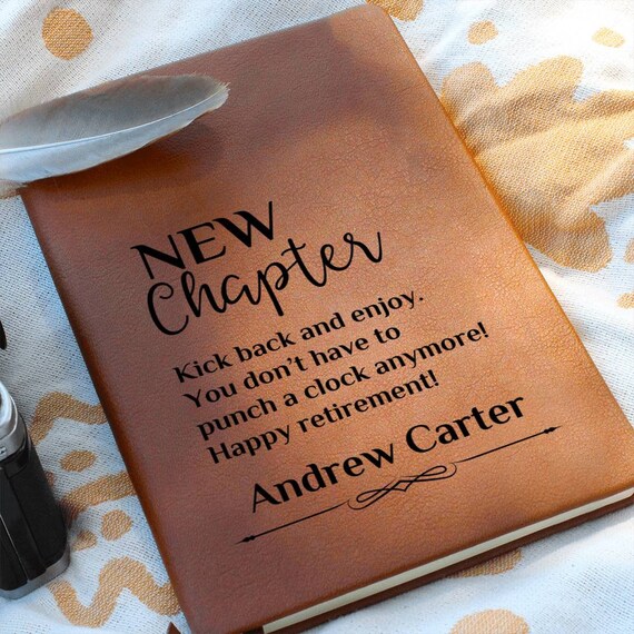 Unique Retirement Gift for Friend, Personalized Retirement Journal, Retirement Party Gift for Coworker, Manager Retirement Gift