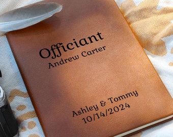 Personalized Officiant Book, Sermon Toast Gift,  Wedding Pastor Gift, Officiant Thank You Gift,Wedding Officiant Gift,