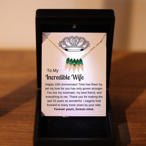 15th Wedding Anniversary Wife, Fifteenth Anniversary Gift for wife, 15 Year Wedding Present, Gift, Wife 15 Year Gift from Husband