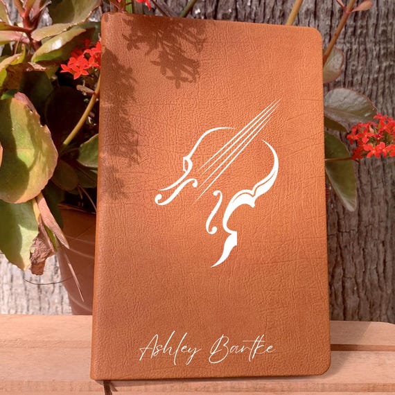 Personalized Violin Player Gift, Violinist Journal, Composer Journal, Chic violin diary, Custom Journal, Gift for Violin Lover