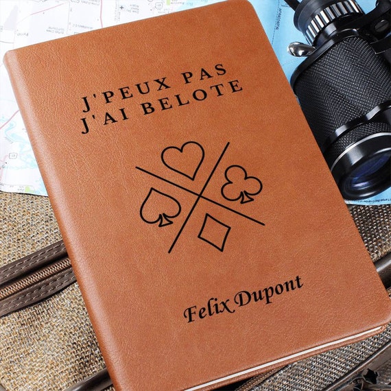 J'peux pas, j'ai belote Journal - Cadeau Belote, Personalized Belote lover Journal