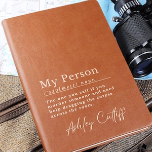 Unique My Person Gift, Gift For Sister, Bridesmaid Gift, Greys Anatomy Journal, Cristina To My Meredith, BFF Gift