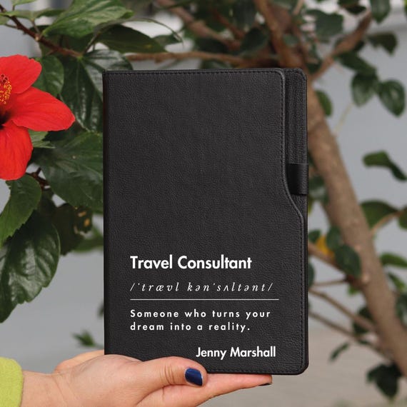 Travel Consultant Notebook, Travel Consultant Gift, Travel Consultant Birthday Gift,  Travel Consultant Thank You Gift,