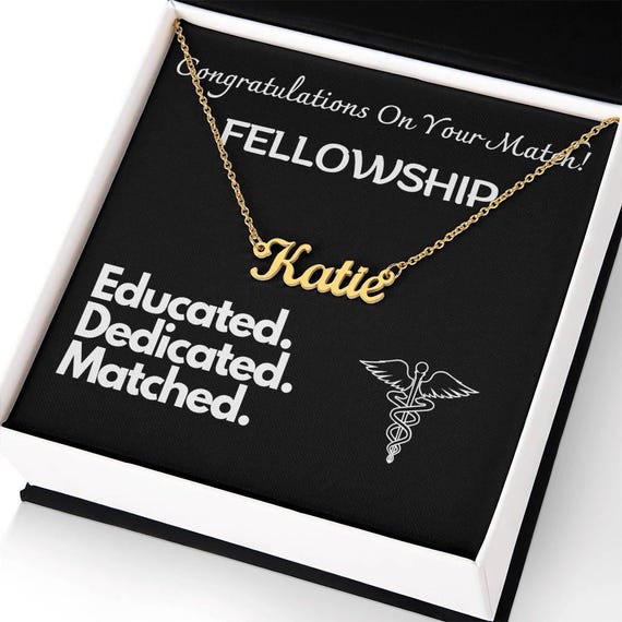 Fellowship Necklace Gift for Her, Fellowship  Match Day, Resident Match Day Gift for Women, doctor Match Day 2025 Resident Doctors Gift