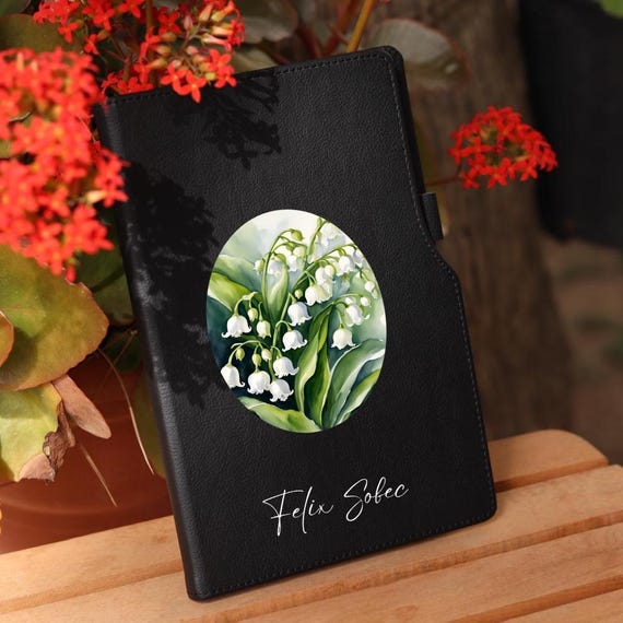 Personalized Lily of the Valley Journal, Birth Flower Journal, Personalized Gift for Her, Botanical Notebook, Plant Lover Gift,