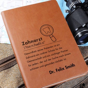 Personalisierter Zahnarzt-Journal, Zahnarztgeschenk, Personalisiertes Zahnarztgeschenk, Zahnarzt-Geschenk,