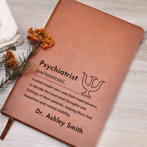 Personalisierte Psychiater Tagebuch, Psychiater Danke Geschenk, Geschenk für Psychiater, personalisierte Psychiatrie Notizen