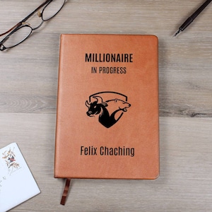 Gepersonaliseerde notitieboek daghandelaar, cryptocurrency, effectenbeurs, makelaar, bullmarkt, miljonair in uitvoering, belegger, cadeau effectenmakelaar