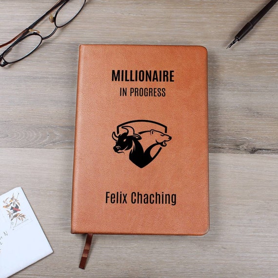 Personalized Day Trader Notebook, Cryptocurrency, Stock Market, Broker, Bull Market, Millionaire in Progress, Investor , Stock Broker Gift