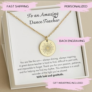 Collier cadeau professeur de danse, cadeau de remerciement pour professeur de danse, cadeau de remerciement pour professeur de danse, cadeau de récital de danse pour cadeau de professeur de ballet de danse