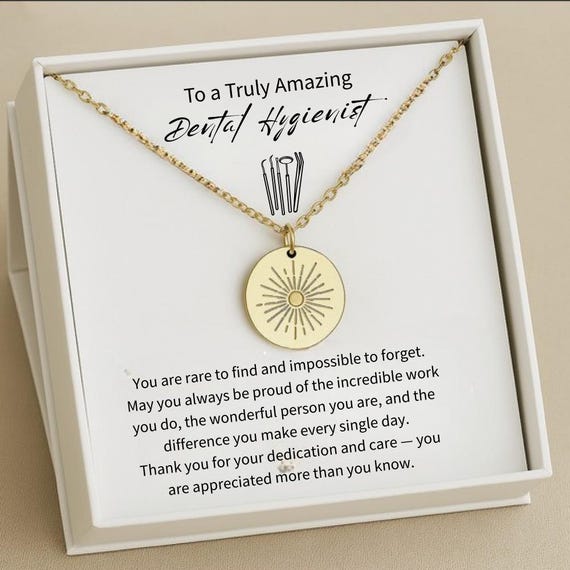 Dental Hygienist Present, Dental Assistant Present, Dental Hygienist Necklace, Thank you Gift, Appreciation Gift Dental Hygienist Jewelry