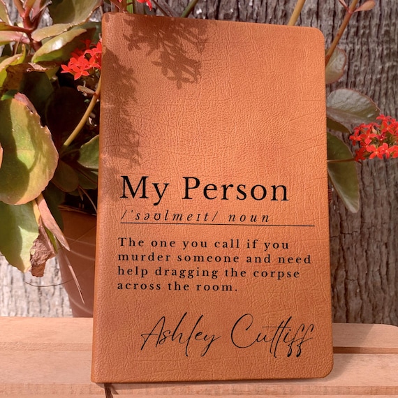 Personalized My Person Definition Journal , You're my person gift, Friendship gift, Gift for friend,  Christmas Gift, Sister Birthday Gift