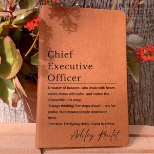 Chief Executive Officer Definition Journal, Ceo Birthday Gift, Ceo Thank You Gift, Ceo Retirement Notebook, Appreciation Gift