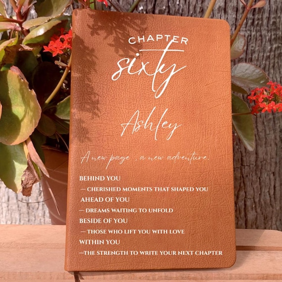 Gift for 60th Birthday Present, Birthday Gift for Her, 60th Birthday Gift, Personalized Chapter Sixty Notebook, Aunt Sixty Birthday Gift
