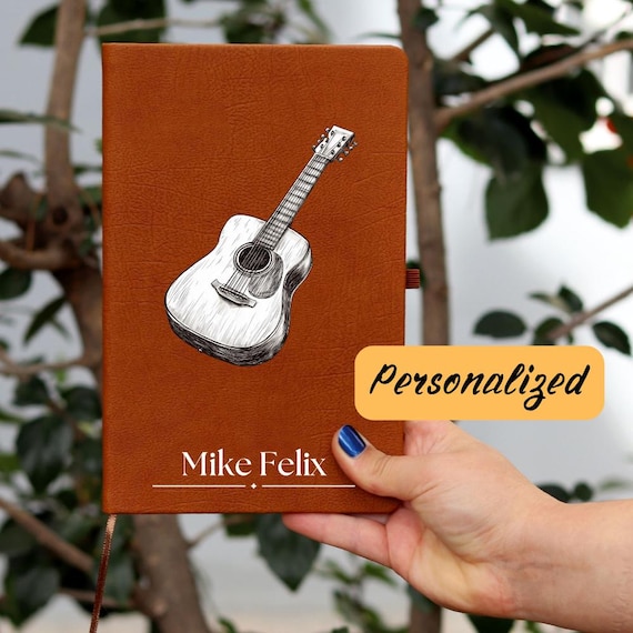 Personalized Guitar Lyric Journal, Guitar Player Journal, Guitar Gifts, Personalized Lyric Journal, Music Notebook, Songwriting Gifts