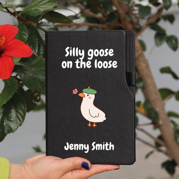 Silly goose on the Loose Journal, Cute Goose Journal, Humor gift, Animal Lover Journal, Goose Meme Journal, Goose Lover Gift,