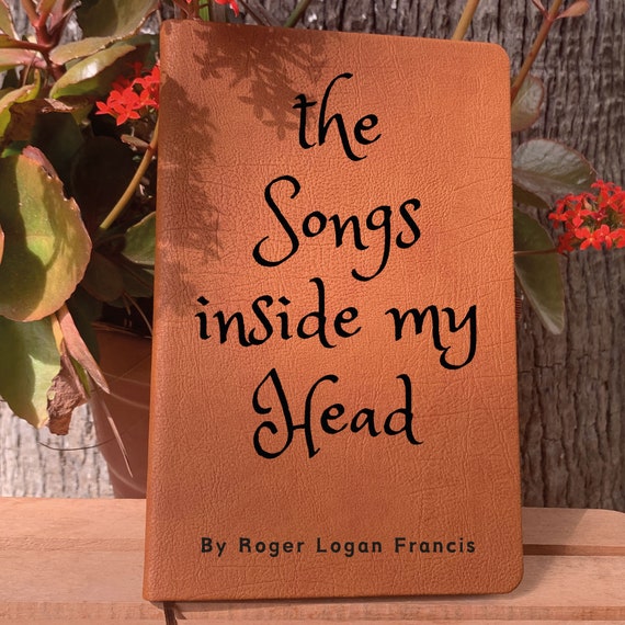 Personalized Music Notebook, Musicians Gift, Song Writing Lyric Journal, Leather Musician Gift, The Songs Inside My Head