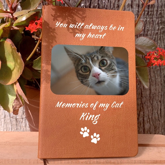 Cat Memorial Notebook, Cat Mom Grief Gift, Loss of Cat Gift, Cat Sympathy Gifts, Cat Paw Memorial Gift, Cat Mom Memorial Notebook,