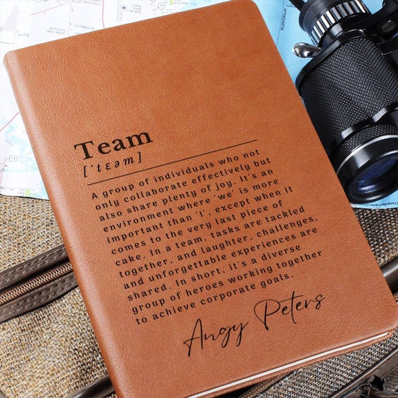 Team Definition Journal, Coworkers Thank You Gift, Best Team Appreciation Gifts,  Company Gift, Employee Appreciation Gifts, Workplace Gift