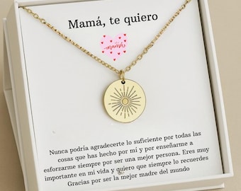 Mama te quiero, Regalos Para Madre, Para mi Mamá en el Día de la Madre, Collar Regalo Para Madre: Joyería Para Mamá, Cumpleaños