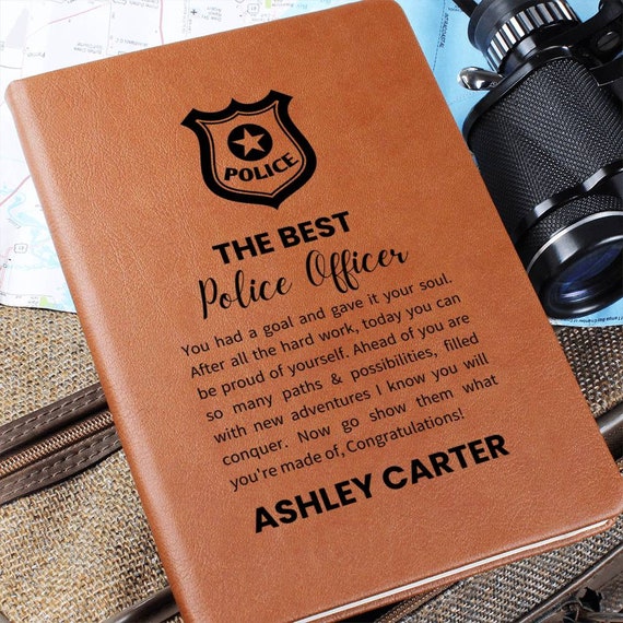 New Police Officer Gift, Police School Gift, Police Academy Graduation Gift, Police Officer Notebook, New Cop Gift Idea, Female, Male Police