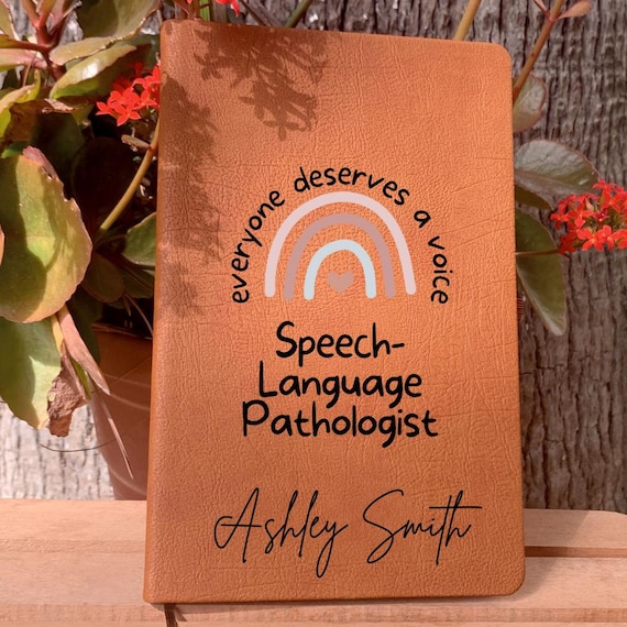Speech Language Pathologist Notebook, Personalized SLP Journal, Speech Pathologist Thank You Gift, Speech Language Pathologist Gift