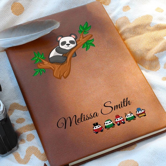 Personalized Panda Lover Journal Gift, Panda Gift, Panda Notebook, Animal Lover Journal, Custom Cute Animal Lover Gift,Gift For Panda Lover