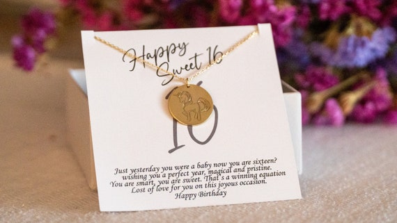16th Birthday Gift, Silver Unicorn Necklace, Sweet 16 Gift Necklace, Graduation Gift for Unicorn Lovers, Personalized Unicorn Pendant