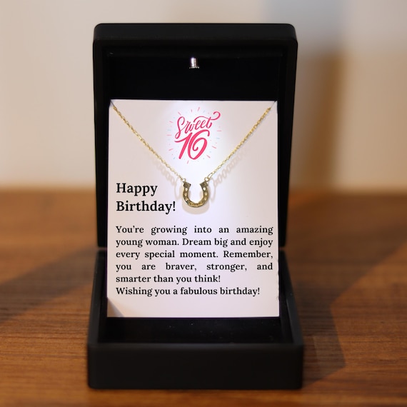 Sweet Sixteen Luck Necklace, 16th Birthday Jewelry, Sixteen Years Old Gift, 16 Years Old Girls Birthday Gift, Girl Sixteenth Gift,