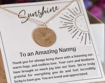 Nanny Necklace Gift, Nanny Thank You Gift, Child Care Provider, Nanny Appreciation Gift, Nanny Thank You Necklace, Nanny Christmas Gift