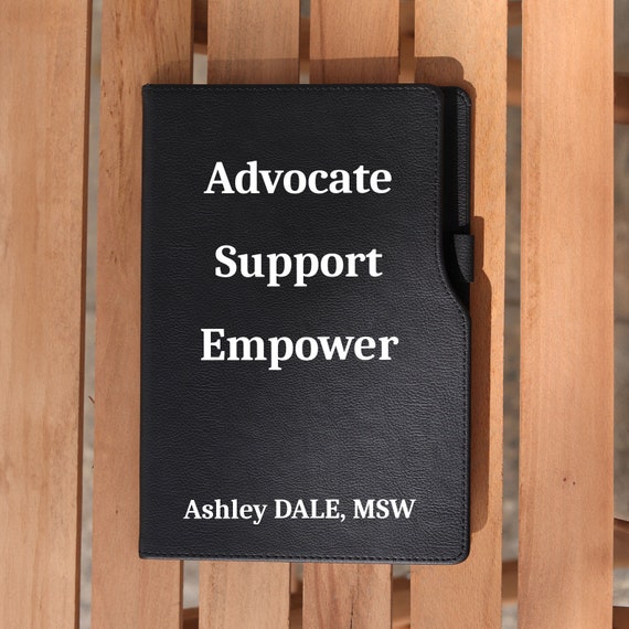 MSW Graduation Gift, Advocate, Support Journal, Social Worker Team Gift, Personalized Social Worker Journal