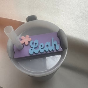 Personalized Stanley or Yeti Tumbler Topper - Custom Name Cup Lid