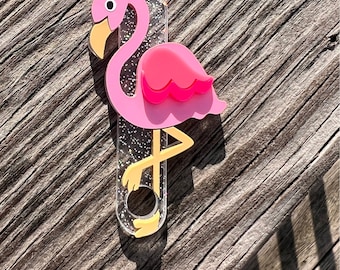 Décoration acrylique Stanley Flamingo : assiette pour accessoire pour gobelet
