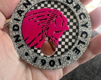 Adorno para vaso de motocicleta india: accesorio acrílico para taza de motociclista