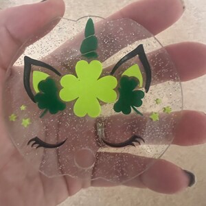 St Patrick&#39;s Unicorn Stanley Topper: Acrylic Tumbler Accessory
