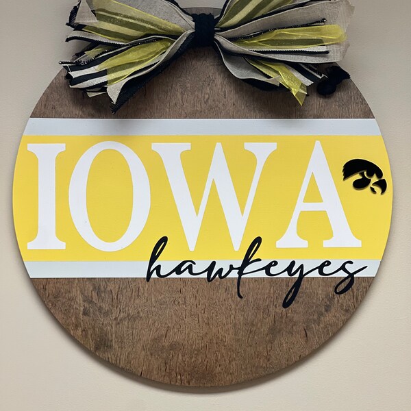 Iowa Hawkeye Sign Etsy